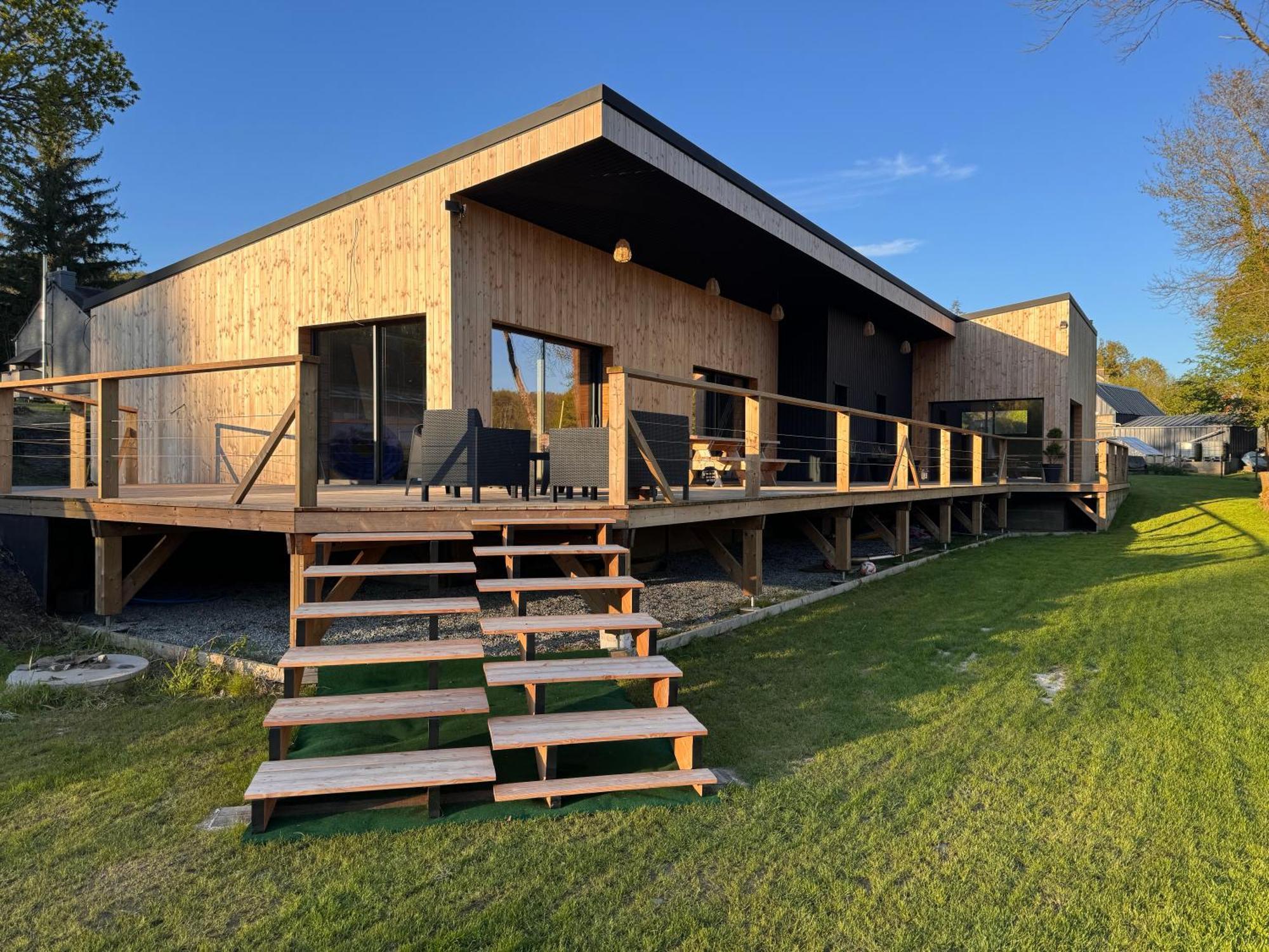 Villa L Antre De Kergoff Caurel  Esterno foto